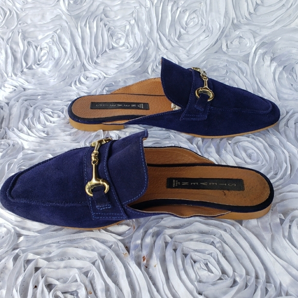 Steven By Steve Madden Rilee Blue Suede Muel Sz 8 - Picture 7 of 8